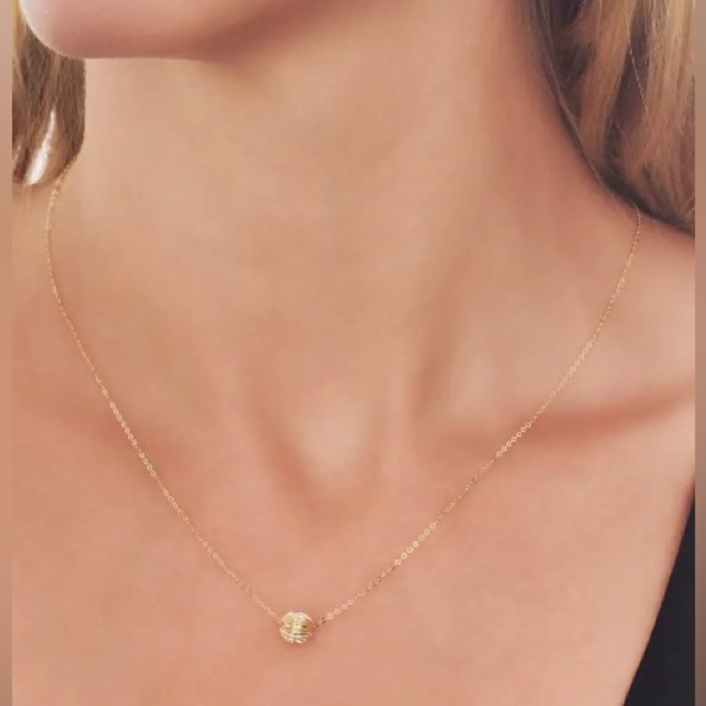 BONY LEVY 18K Bead Pendant w/ 14K Chain